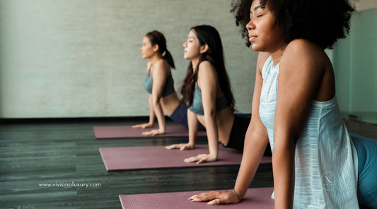 Women practicing yoga